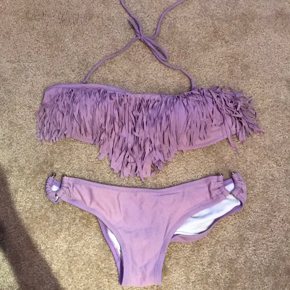 Purple Fringe Bikini - Picture 2 of 4